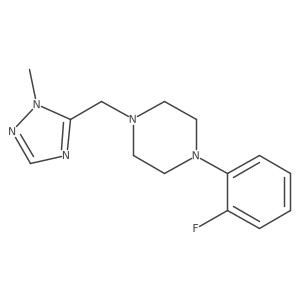 1-(2-fluorophenyl)-4-[(1-methyl-1H-1,2,4-triazol-5-yl)methyl]piperazine结构式
