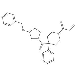 1-(4-Phenyl-4-{3-[(pyridin-4-yl)methoxy]pyrrolidine-1-carbonyl}piperidin-1-yl)prop-2-en-1-one Structure