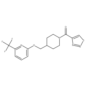 2-{[1-(1,2,3-Thiadiazole-4-carbonyl)piperidin-4-yl]methoxy}-6-(trifluoromethyl)pyridine Structure