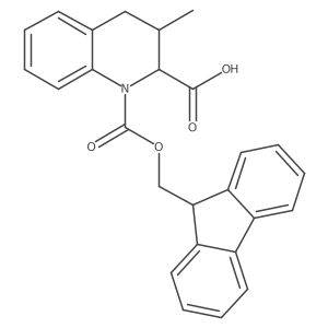 rac-(2R,3S)-1-{[(9H-fluoren-9-yl)methoxy]carbonyl}-3-methyl-1,2,3,4-tetrahydroquinoline-2-carboxylic acid Structure