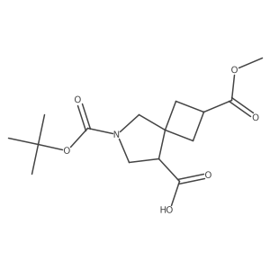 6-[(Tert-butoxy)carbonyl]-2-(methoxycarbonyl)-6-azaspiro[3.4]octane-8-carboxylic acid Structure