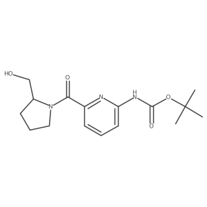 tert-butyl N-{6-[2-(hydroxymethyl)pyrrolidine-1-carbonyl]pyridin-2-yl}carbamate Structure
