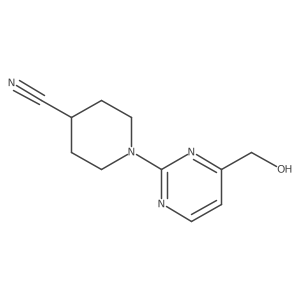 1-[4-(Hydroxymethyl)pyrimidin-2-yl]piperidine-4-carbonitrile Structure