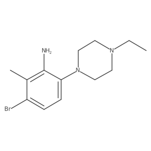 3-bromo-6-(4-ethylpiperazin-1-yl)-2-methyl-aniline Structure