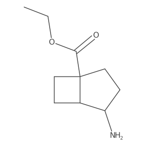 rac-ethyl (1R,4S,5S)-4-aminobicyclo[3.2.0]heptane-1-carboxylate结构式