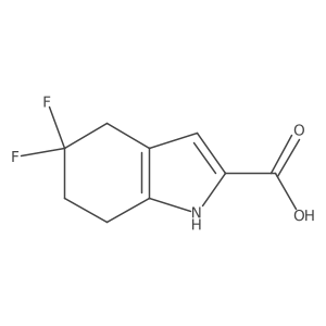 5,5-Difluoro-1,4,6,7-tetrahydroindole-2-carboxylic acid结构式