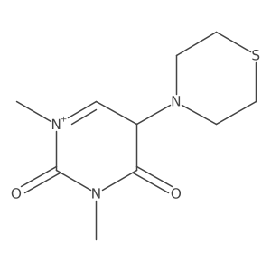1,3-dimethyl-5-thiomorpholin-4-yl-5H-pyrimidin-1-ium-2,4-dione Structure