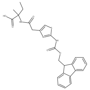 2-{2-[2-({[(9H-fluoren-9-yl)methoxy]carbonyl}amino)-1,3-thiazol-4-yl]acetamido}-2-methylbutanoic acid Structure