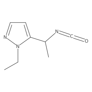 1-ethyl-5-(1-isocyanatoethyl)-1H-pyrazole Structure