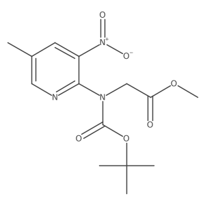Methyl 2-{[(tert-butoxy)carbonyl](5-methyl-3-nitropyridin-2-yl)amino}acetate Structure