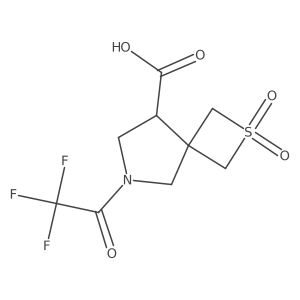 2,2-Dioxo-6-(2,2,2-trifluoroacetyl)-2lambda6-thia-6-azaspiro[3.4]octane-8-carboxylic acid Structure