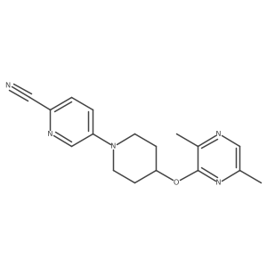 5-{4-[(3,6-Dimethylpyrazin-2-yl)oxy]piperidin-1-yl}pyridine-2-carbonitrile结构式