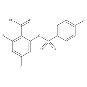 2,4-Difluoro-6-[(4-methylbenzenesulfonyl)oxy]benzoic acid结构式