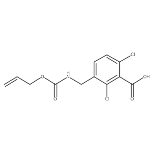 2,6-Dichloro-3-({[(prop-2-en-1-yloxy)carbonyl]amino}methyl)benzoic acid结构式