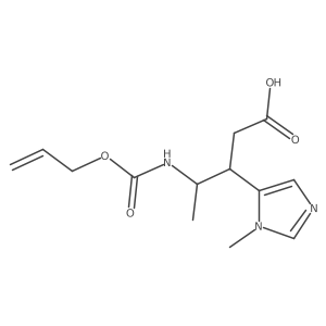 3-(1-methyl-1H-imidazol-5-yl)-4-{[(prop-2-en-1-yloxy)carbonyl]amino}pentanoic acid结构式