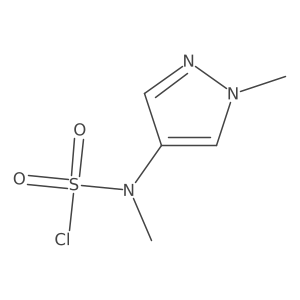 N-methyl-N-(1-methyl-1H-pyrazol-4-yl)sulfamoyl chloride Structure