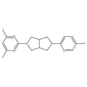 2-[5-(5-Fluoropyridin-2-yl)-octahydropyrrolo[3,4-c]pyrrol-2-yl]-4,6-dimethylpyrimidine结构式