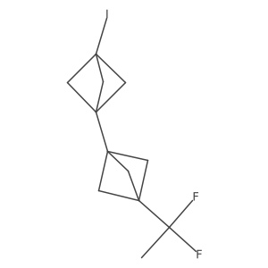 1-(1,1-Difluoroethyl)-3-{3-iodobicyclo[1.1.1]pentan-1-yl}bicyclo[1.1.1]pentane Structure