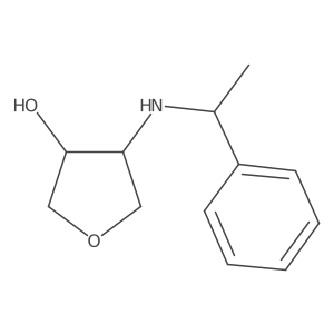 (3R,4S)-4-(((S)-1-Phenylethyl)amino)tetrahydrofuran-3-ol结构式
