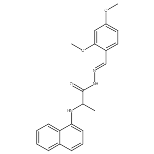 L-Alanine, N-1-naphthalenyl-, [(2,4-dimethoxyphenyl)methylene]hydrazide结构式