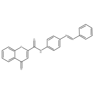 4H-1-Benzopyran-2-carboxamide, 4-oxo-N-[4-(2-phenyldiazenyl)phenyl]-结构式