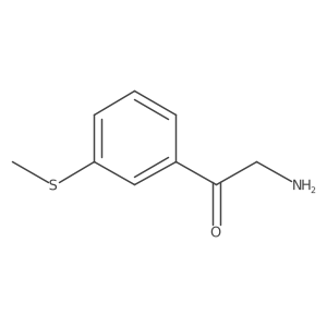 2-Amino-1-[3-(methylsulfanyl)phenyl]ethan-1-one结构式