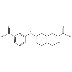 (3S,4aR,6S,8aR)-6-[(3-Carboxyphenyl)amino]decahydro-3-isoquinolinecarboxylic acid Structure
