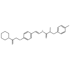 2-[(4-Methylphenyl)thio]propanoic acid 2-[[4-[2-oxo-2-(1-piperidinyl)ethoxy]phenyl]methylene]hydrazide结构式