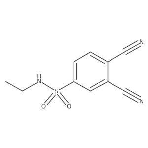 3,4-dicyano-N-ethylbenzene-1-sulfonamide结构式