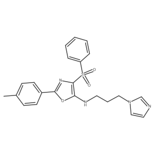 N-(3-(1H-imidazol-1-yl)propyl)-4-(phenylsulfonyl)-2-(p-tolyl)oxazol-5-amine结构式