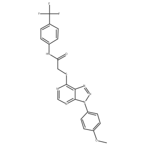 2-((3-(4-methoxyphenyl)-3H-[1,2,3]triazolo[4,5-d]pyrimidin-7-yl)thio)-N-(4-(trifluoromethyl)phenyl)acetamide Structure