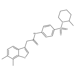 2-(6,7-dimethyl-1-benzofuran-3-yl)-N-{4-[(2-methylpiperidin-1-yl)sulfonyl]phenyl}acetamide Structure