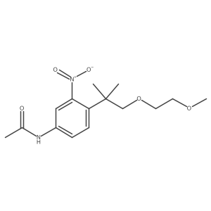 N-{4-[2-(2-methoxy-ethoxy)-1,1-dimethyl-ethyl]-3-nitro-phenyl}-acetamide Structure
