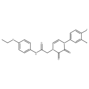 2-(4-(3,4-difluorophenyl)-2,3-dioxo-3,4-dihydropyrazin-1(2H)-yl)-N-(4-ethoxyphenyl)acetamide结构式