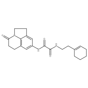 N1-(2-(cyclohex-1-en-1-yl)ethyl)-N2-(4-oxo-2,4,5,6-tetrahydro-1H-pyrrolo[3,2,1-ij]quinolin-8-yl)oxalamide结构式