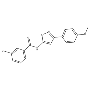 3-chloro-N-[3-(4-methoxyphenyl)-1,2,4-thiadiazol-5-yl]benzamide结构式
