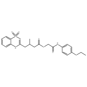 2-((4-ethoxyphenyl)amino)-2-oxoethyl 4-(1,1-dioxido-2H-benzo[e][1,2,4]thiadiazin-3-yl)-3-methylbutanoate Structure