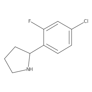 2-(4-Chloro-2-fluorophenyl)pyrrolidine结构式