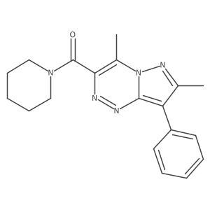 (4,7-Dimethyl-8-phenylpyrazolo[5,1-c][1,2,4]triazin-3-yl)(piperidin-1-yl)methanone结构式