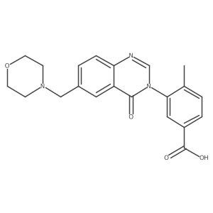 4-methyl-3-[6-(morpholin-4-ylmethyl)-4-oxo-4H-quinazolin-3-yl]benzoic acid结构式