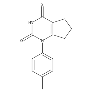 4-thioxo-1-(p-tolyl)-3,4,6,7-tetrahydro-1H-cyclopenta[d]pyrimidin-2(5H)-one Structure