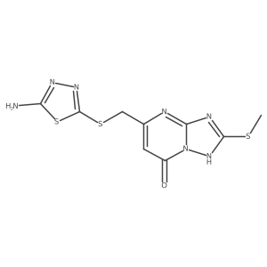 5-{[(5-amino-1,3,4-thiadiazol-2-yl)sulfanyl]methyl}-2-(methylsulfanyl)[1,2,4]triazolo[1,5-a]pyrimidin-7(4H)-one结构式