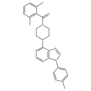 (2,6-difluorophenyl)(4-(3-(4-fluorophenyl)-3H-[1,2,3]triazolo[4,5-d]pyrimidin-7-yl)piperazin-1-yl)methanone结构式