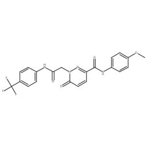 N-(4-methoxyphenyl)-6-oxo-1-({[4-(trifluoromethyl)phenyl]carbamoyl}methyl)-1,6-dihydropyridazine-3-carboxamide Structure