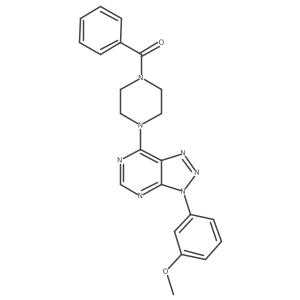 (4-(3-(3-methoxyphenyl)-3H-[1,2,3]triazolo[4,5-d]pyrimidin-7-yl)piperazin-1-yl)(phenyl)methanone结构式