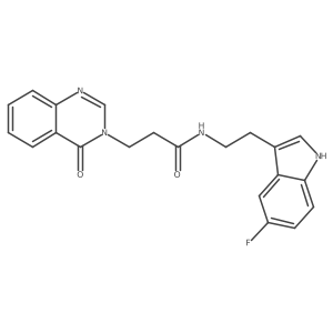 N-[2-(5-fluoro-1H-indol-3-yl)ethyl]-3-(4-oxo-3(4H)-quinazolinyl)propanamide结构式