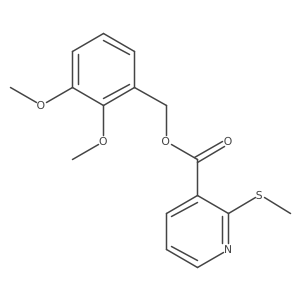 (2,3-Dimethoxyphenyl)methyl 2-(methylsulfanyl)pyridine-3-carboxylate Structure