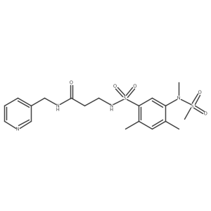 3-(2,4-dimethyl-5-(N-methylmethylsulfonamido)phenylsulfonamido)-N-(pyridin-3-ylmethyl)propanamide Structure