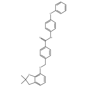 4-(((2,2-dimethyl-2,3-dihydrobenzofuran-7-yl)oxy)methyl)-N-(4-phenoxyphenyl)benzamide Structure