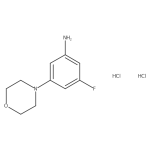 3-Fluoro-5-morpholin-4-ylaniline;dihydrochloride结构式